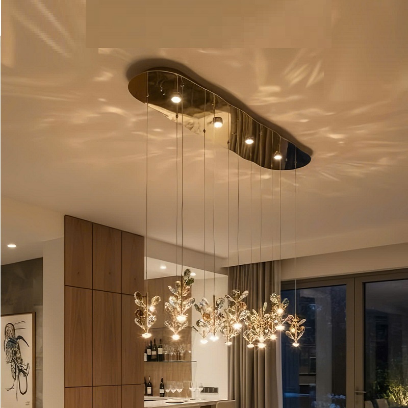 Đèn Thả Pha Lê Nghệ Thuật Cành Lá SNT6070