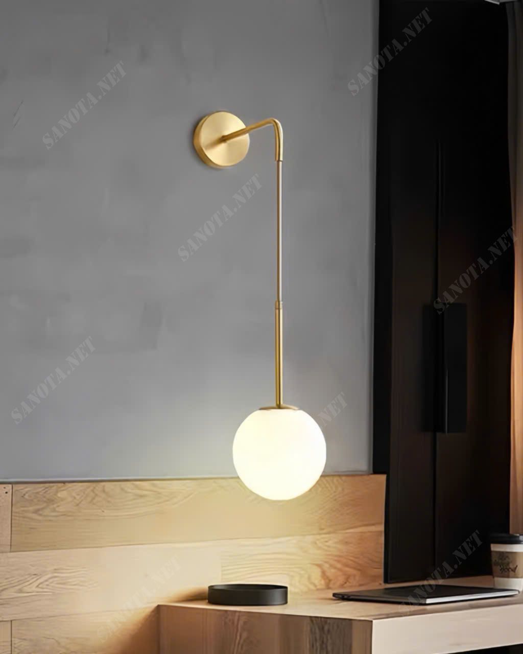 Đèn tường thả hình quả cầu đục hiện đại SNT6125 - Ảnh 3