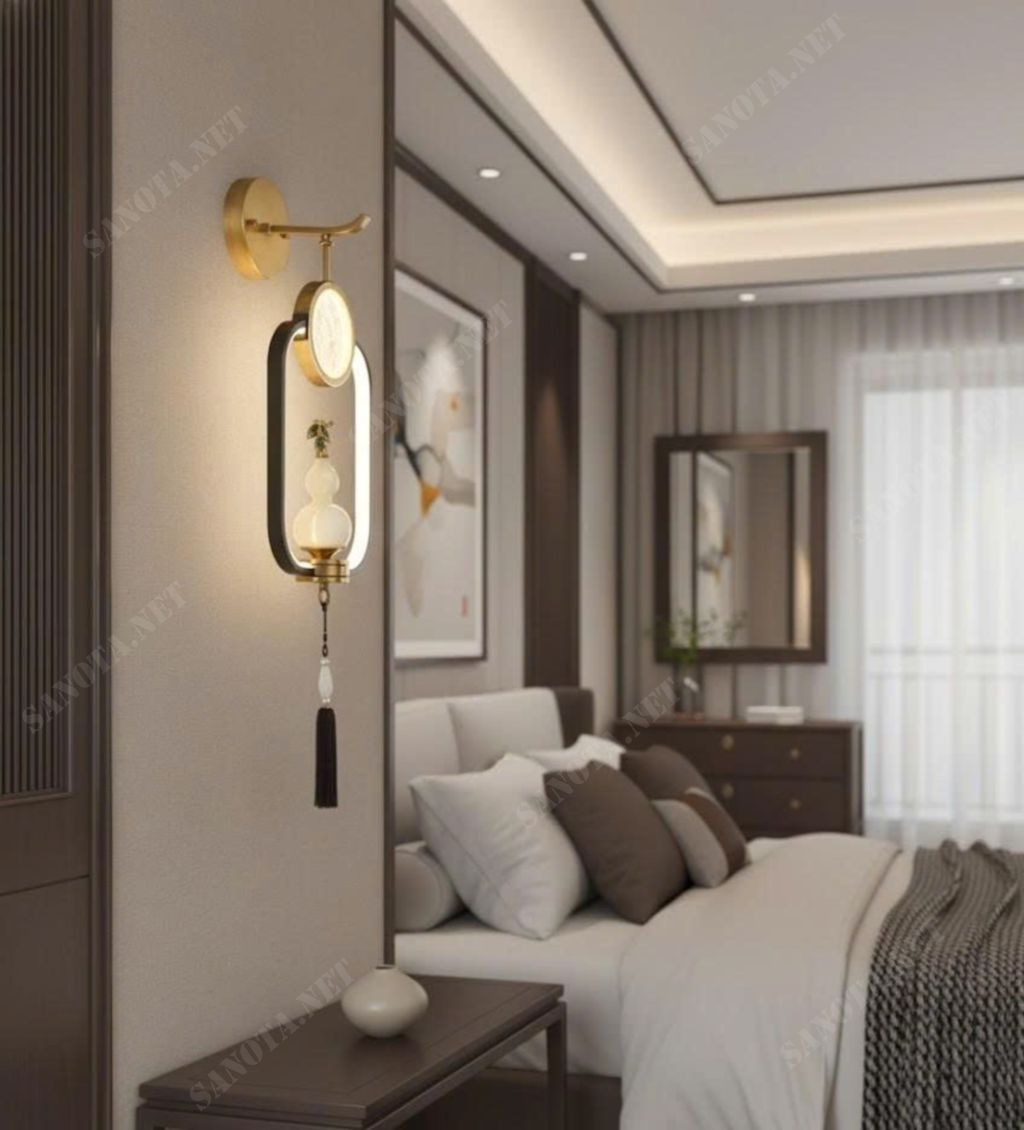 Đèn tường đồng phong cách tân Trung Hoa SNT6134 - Ảnh 2