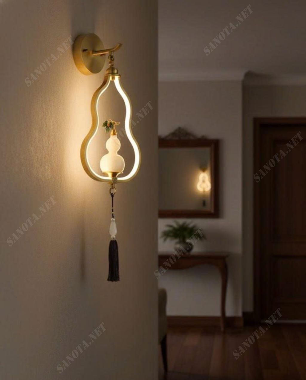 Đèn tường đồng hình hồ lô SNT6136 - Ảnh 2