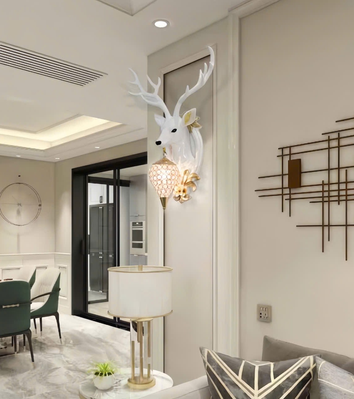 Đèn tường con hươu trắng hiện đại SNT6150