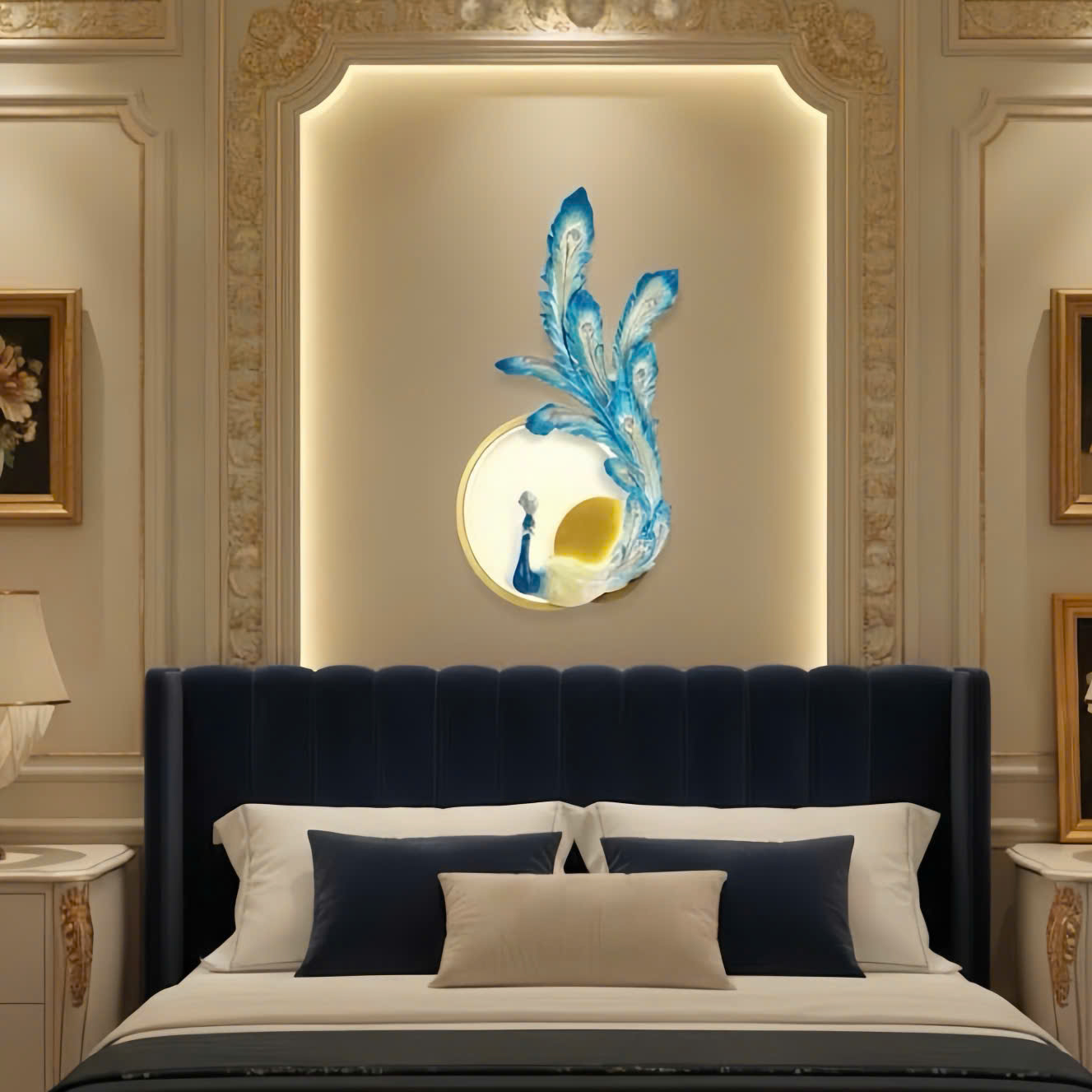 Đèn tường khổng tước nghệ thuật SNT6155