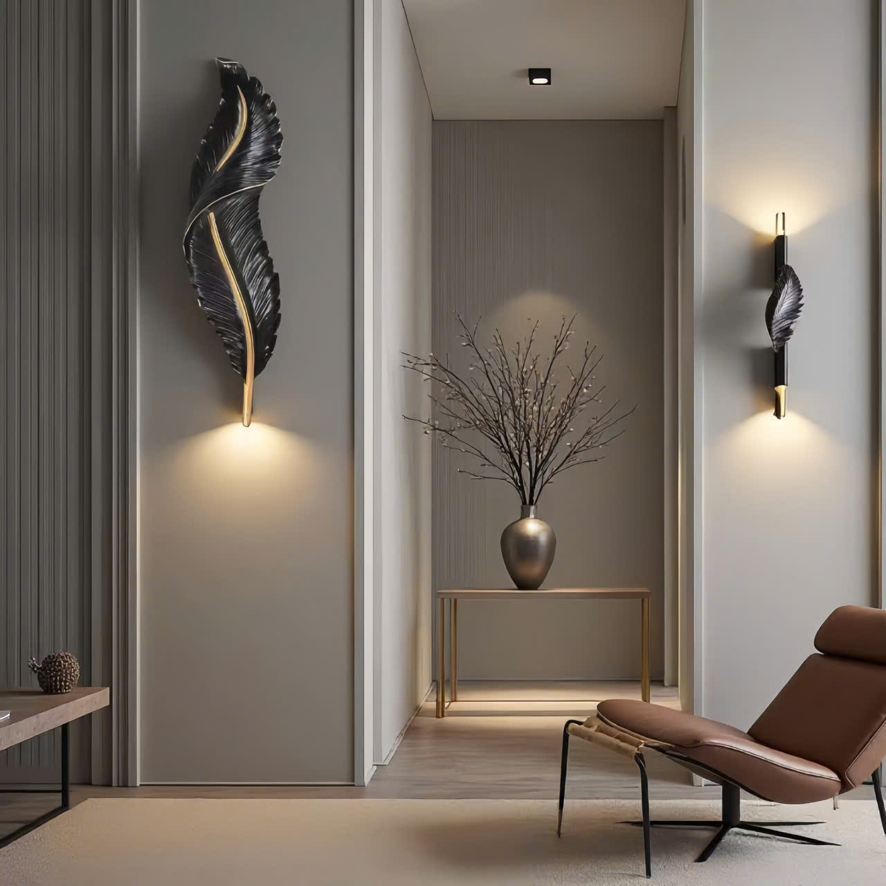 Đèn tường lông vũ hiện đại SNT6156