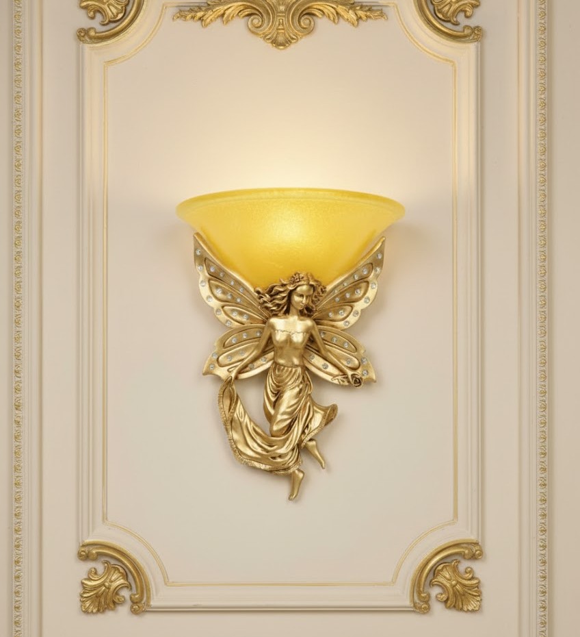 Đèn tường mạ vàng tiên nữ ánh sáng vàng SNT6160