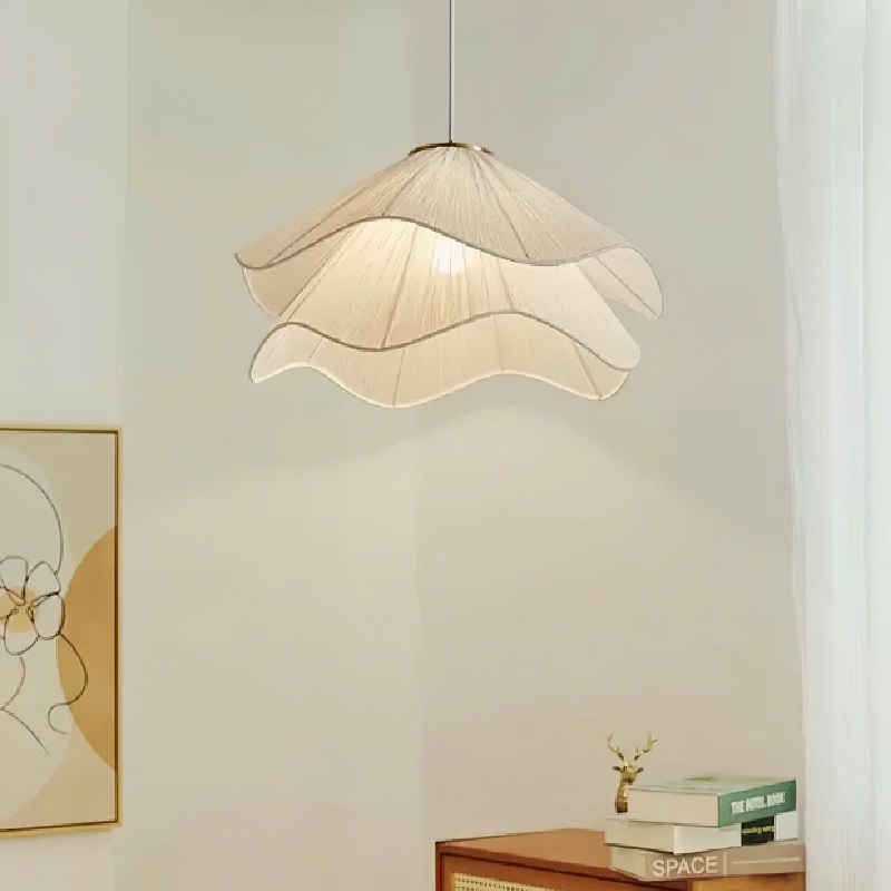 Nét Mềm Mại Quyến Rũ: Đèn Thả Vải Gợn Sóng SNT6212