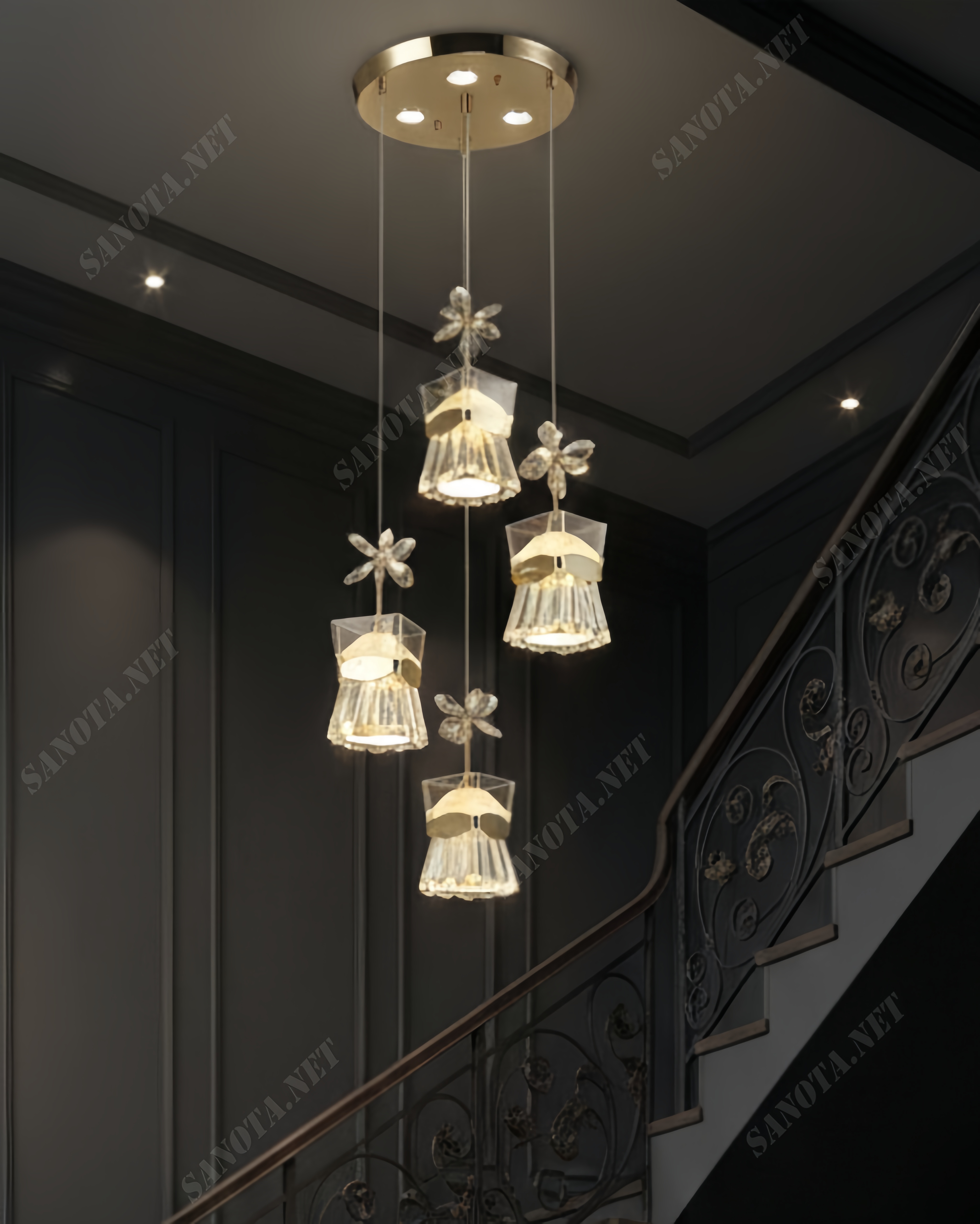 Đèn thả trần vương miện ánh sáng SNT6792