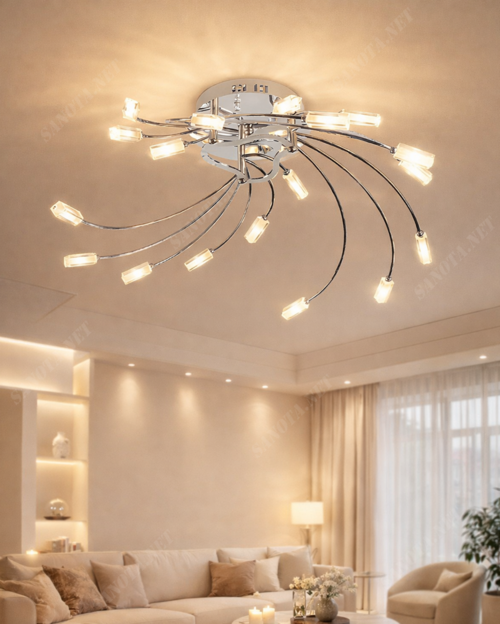 Đèn ốp trần dáng pháo hoa SNT5870