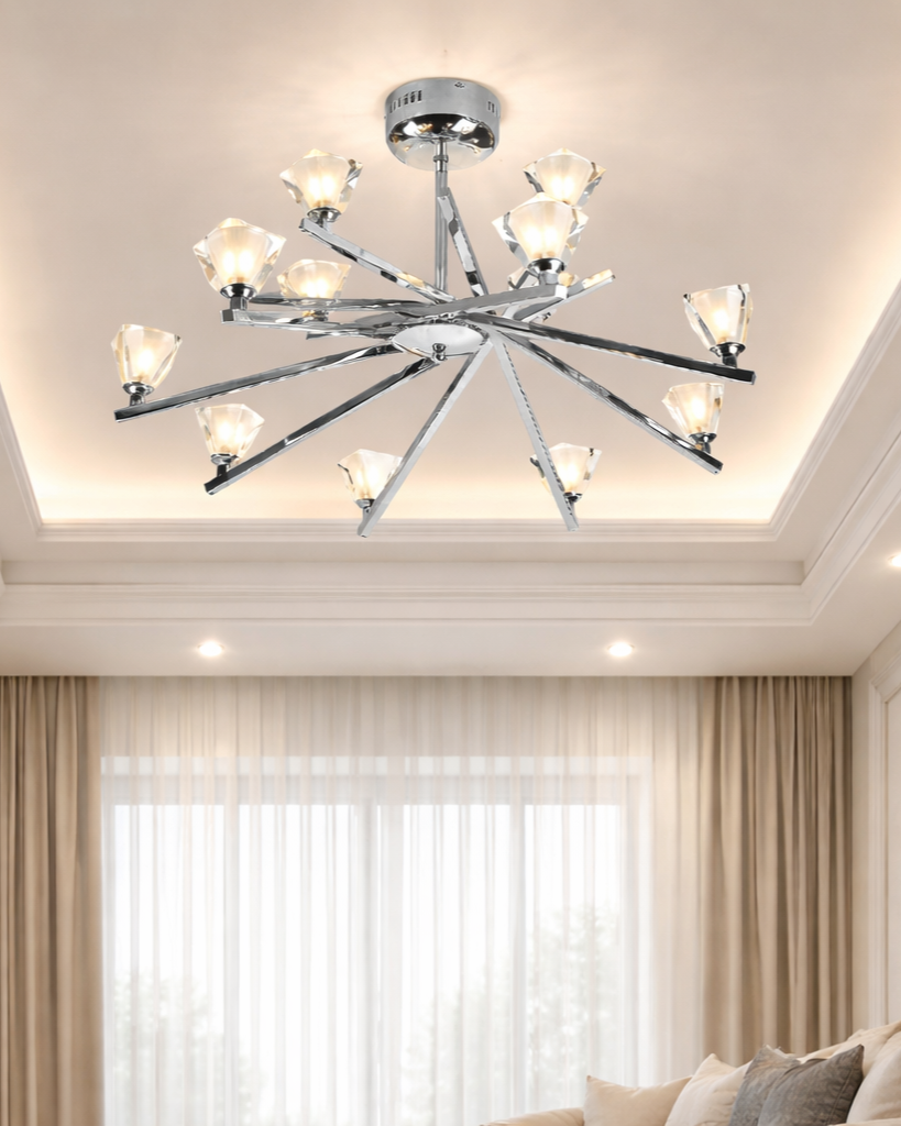 Đèn ốp trần hợp kim pha lê SNT5867 