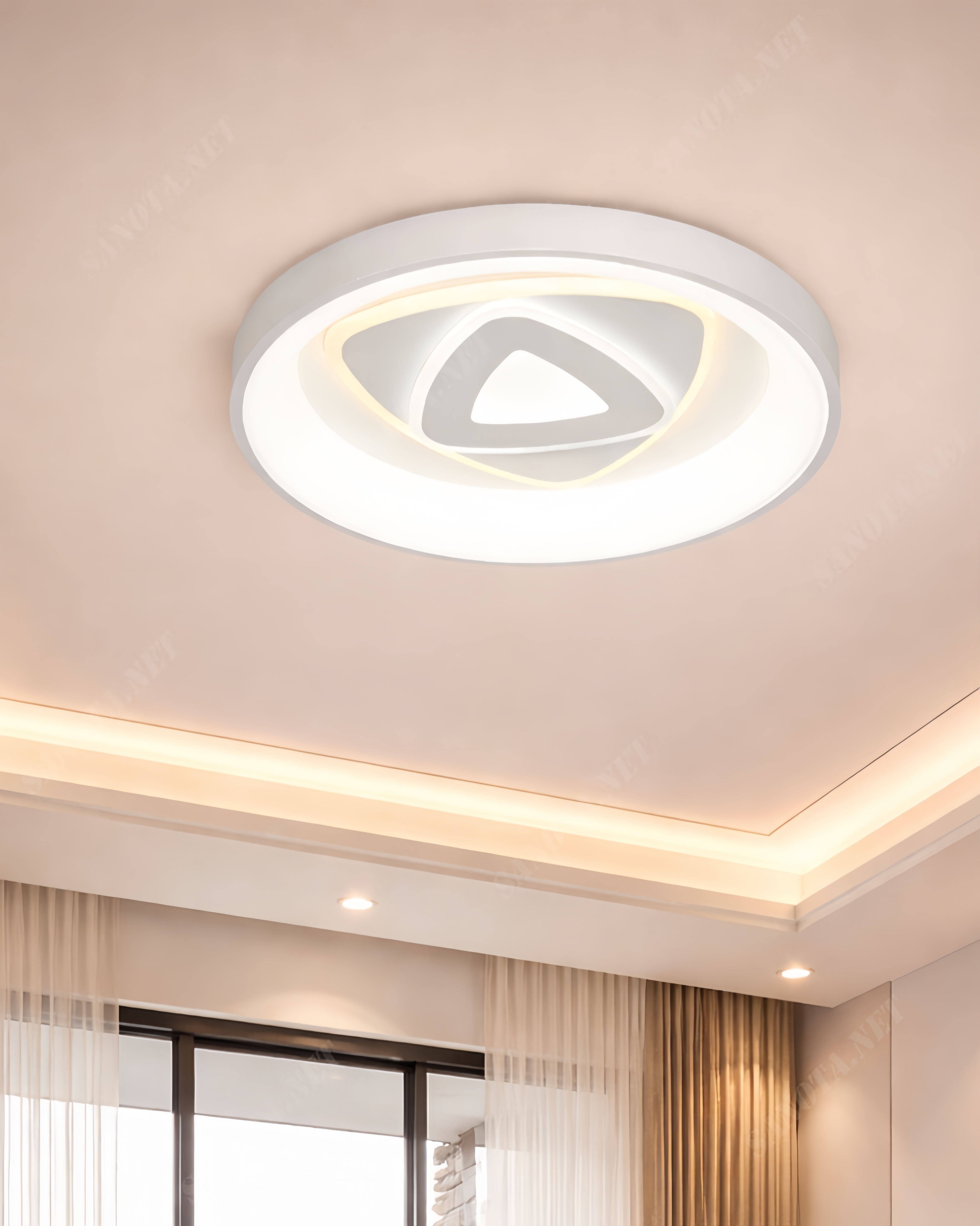 Đèn ốp trần tam giác lồng đa tầng SNT5862 - Ảnh 3