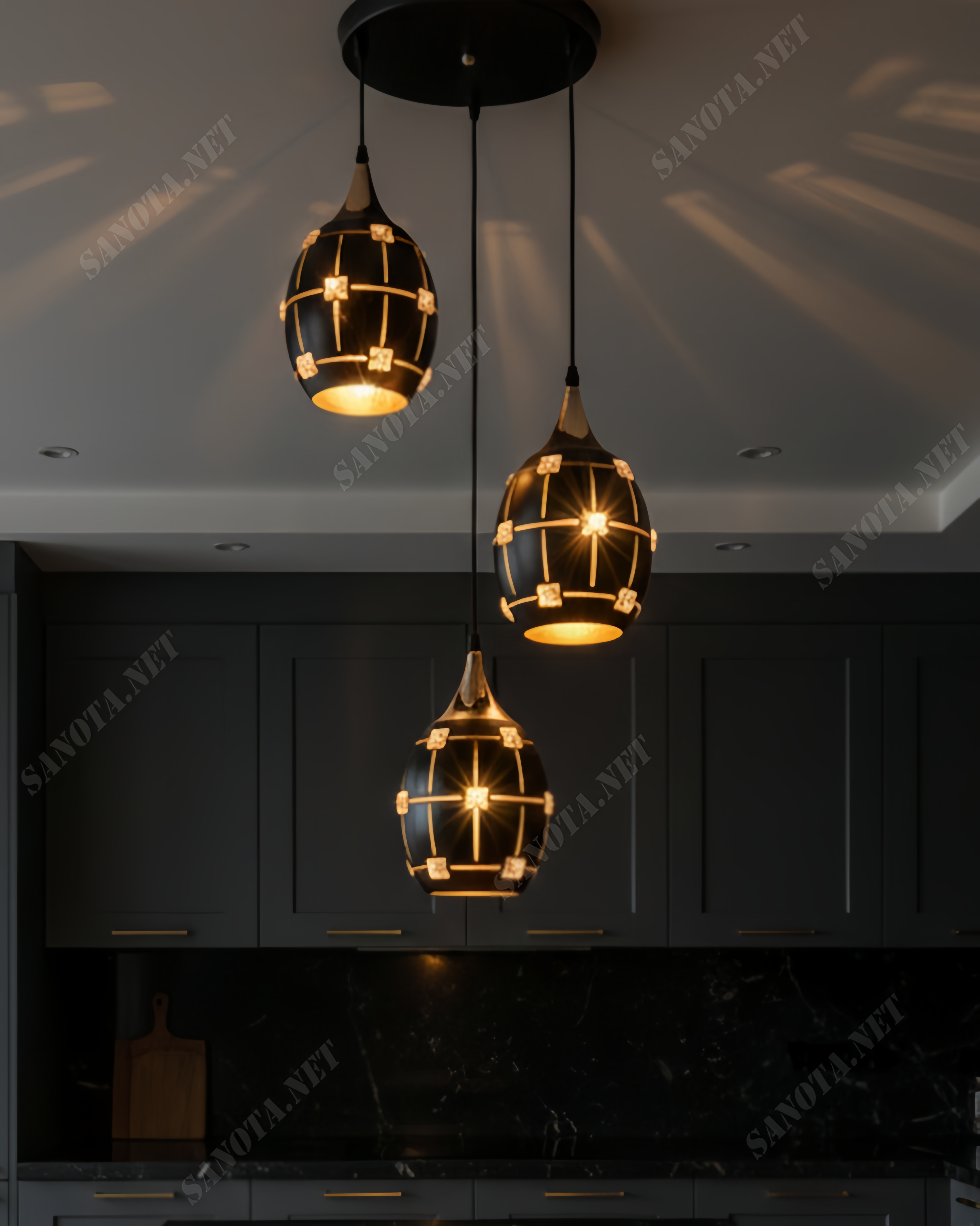 Đèn thả chao hình bầu hiện đại SNT5848 - Ảnh 3