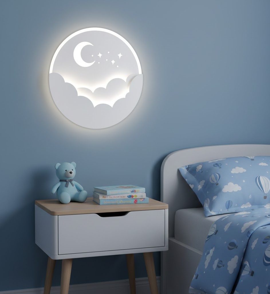 Đèn tường hình tròn mặt trăng SNT3582