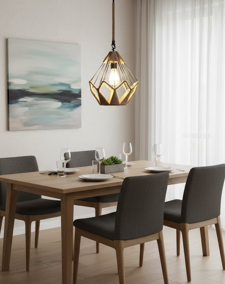 Đèn thả dây thừng hình thoi SNT6167