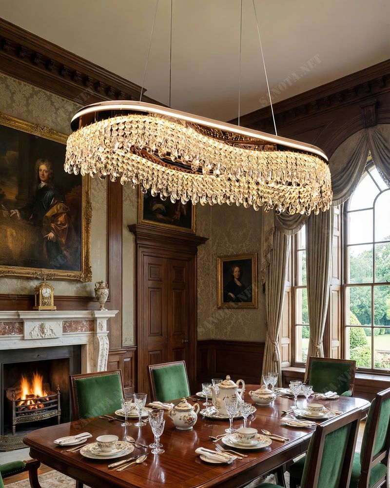 Đèn chùm pha lê dáng uốn sang trọng SNT6200 - Ảnh 4