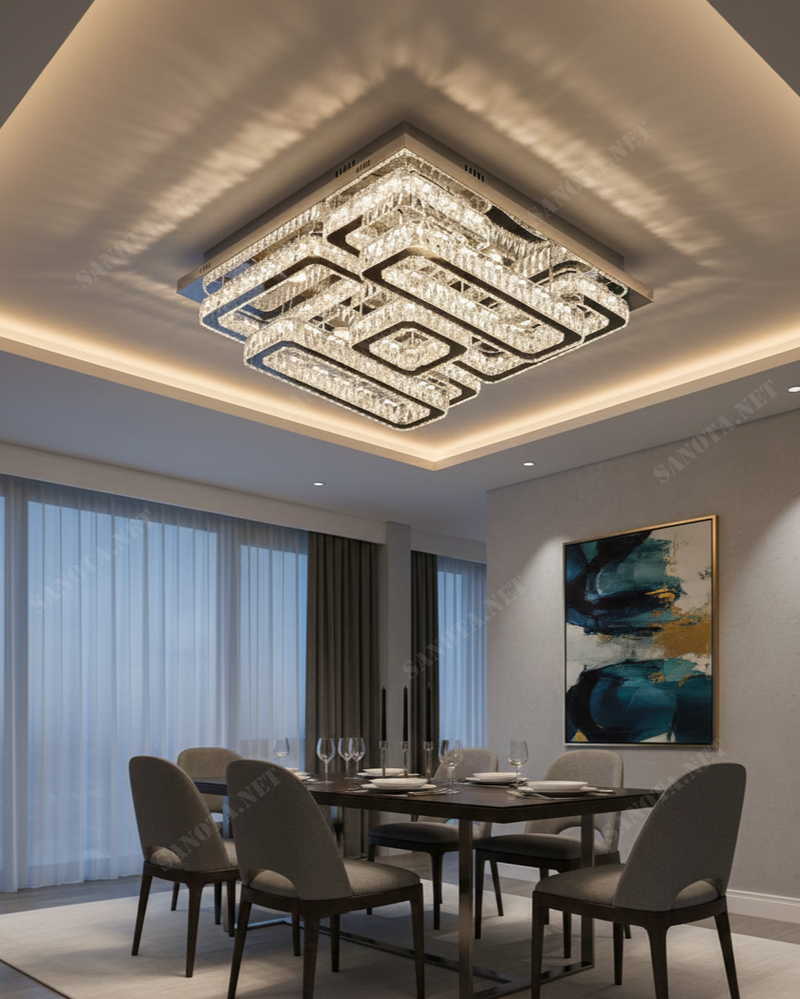 Đèn ốp trần pha lê thiên hà SNT6201 nổi bật với hai kiểu dáng độc đáo. Mỗi kiểu đều sử dụng hàng ngàn tinh thể pha lê chất lượng cao ....