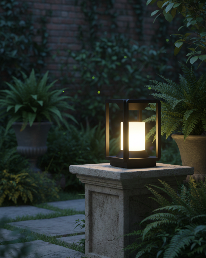 Đèn trụ sân vườn cột thấp SNT6242 có thiết kế hình khối vuông, hiện đại. Nổi bật với khung ngoài màu đen làm từ hợp kim nhôm bền bỉ...