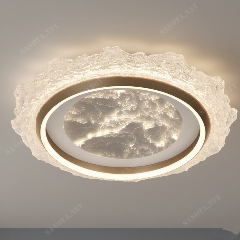 Đèn led ốp trần vân đá nghệ thuật SNT6243 gây ấn tượng mạnh ngay từ cái nhìn đầu tiên nhờ thiết kế viền pha lê sần độc đáo, tạo nên hiệu ...