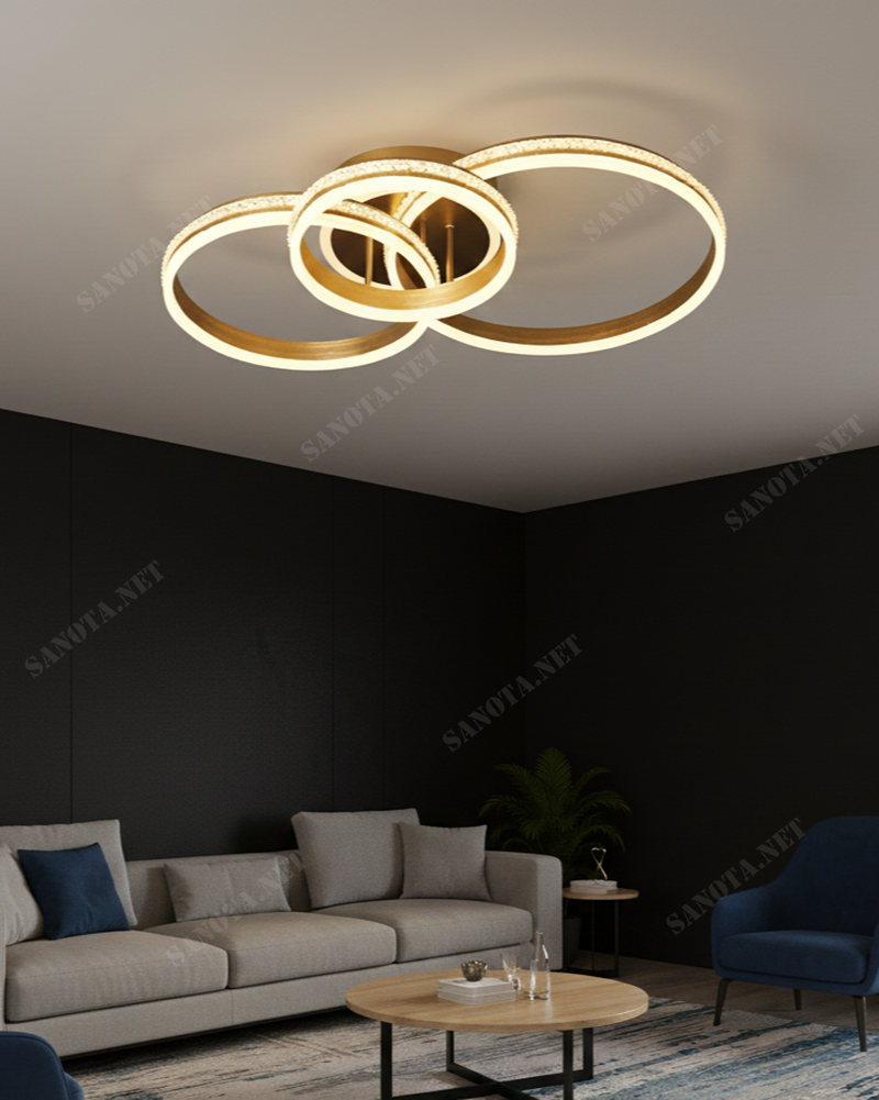 Đèn ốp trần vòng sáng đan xen SNT6244 - Ảnh 3