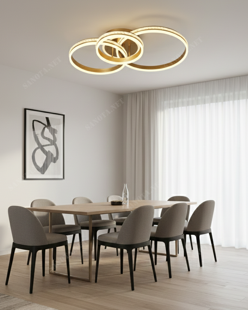 Đèn ốp trần vòng sáng đan xen SNT6244 - Ảnh 2