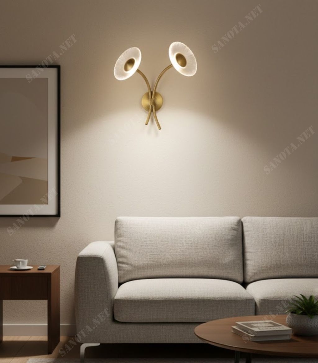 Đèn tường hình cánh hoa pha lê hiện đại SNT6266 - Ảnh 2