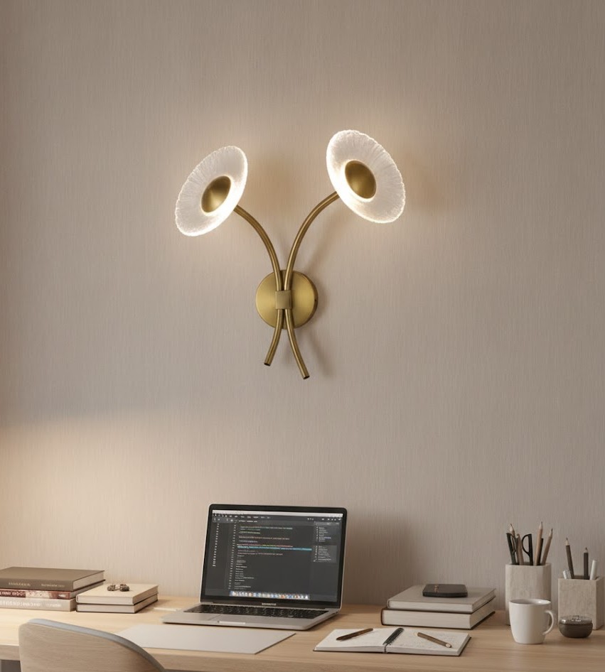 Đèn tường hình cánh hoa pha lê hiện đại SNT6266