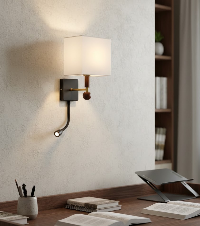 Đèn tường chao vải cao cấp SNT6268