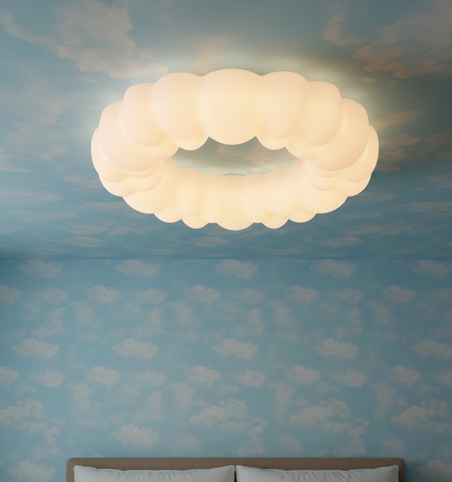 Đèn ốp trần vòng tròn mây độc đáo SNT6284