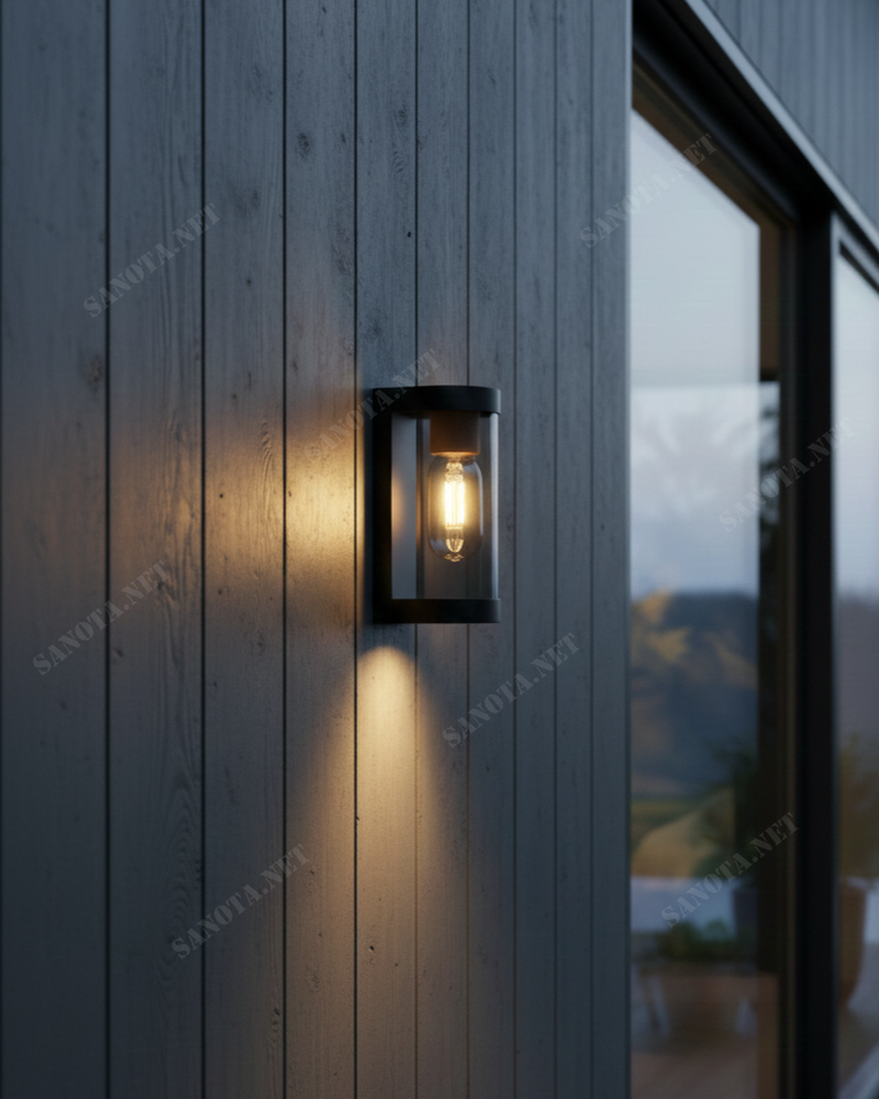 Đèn vách ngoài trời hình trụ kính khói SNT6313 - Ảnh 2