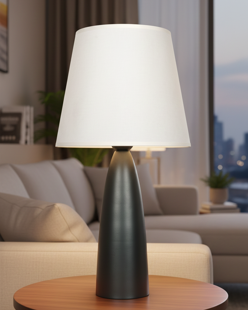 Đèn bàn Obsidian hiện đại SNT6339 nổi bật với phần thân trụ thuôn dài màu đen xám. Bề mặt được xử lý mịn màng tạo cảm giác sang trọng khi chạm vào....