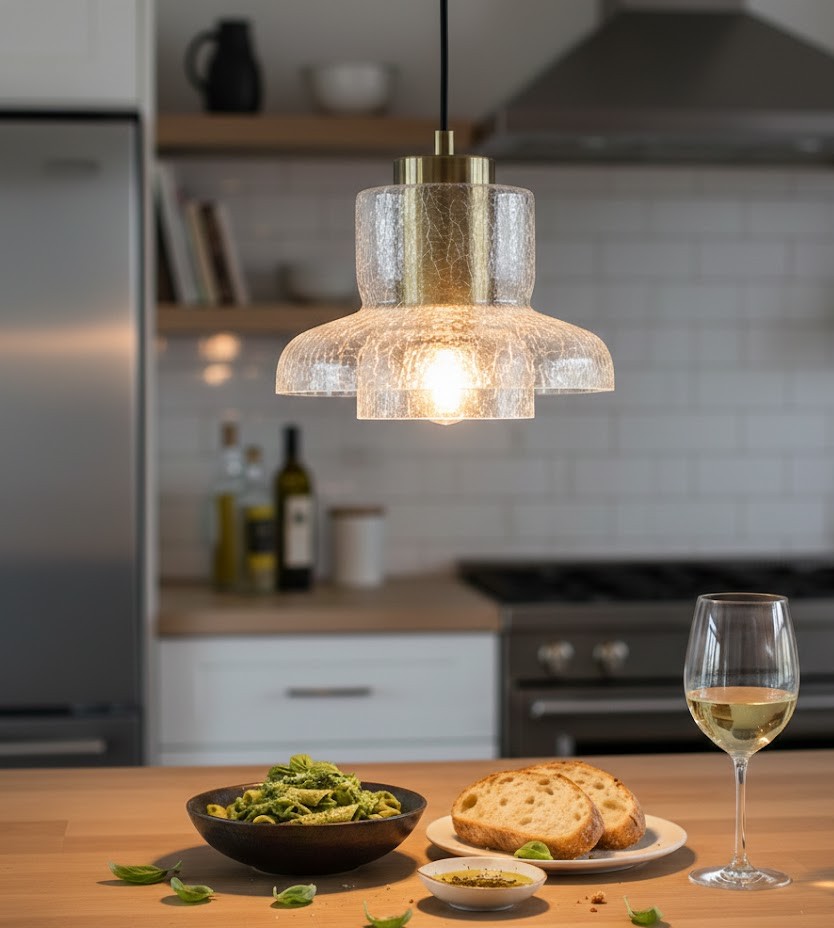 Đèn Thả Thủy Tinh Vân Mờ Cao Cấp SNT6353