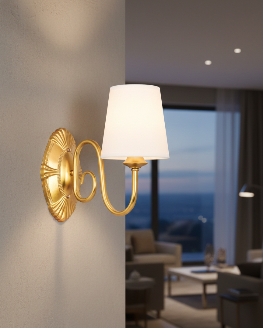 Đèn tường đồng hoàng gia SNT6375 là một đường cong nghệ thuật với một vòng xoắn nhỏ ở giữa Tạo nên điểm nhấn điệu đà nhưng vẫn rất vững chãi.....