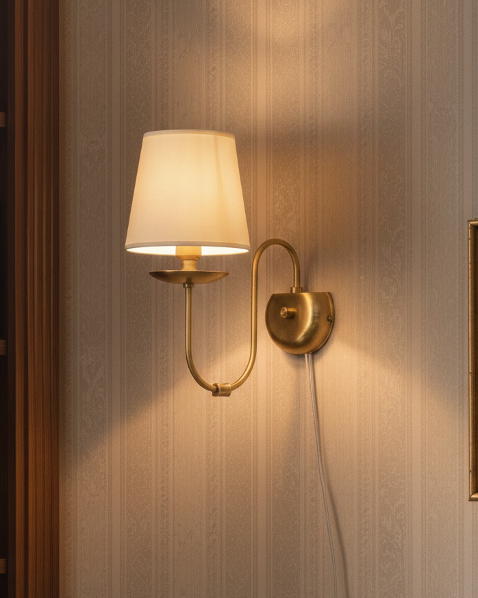 Đèn tường đồng cổ điển SNT6376 được chế tác từ hợp kim đồng cao cấp, mang sắc vàng sáng bóng cực kỳ sang trọng. Thiết kế đối xứng với hai cánh....