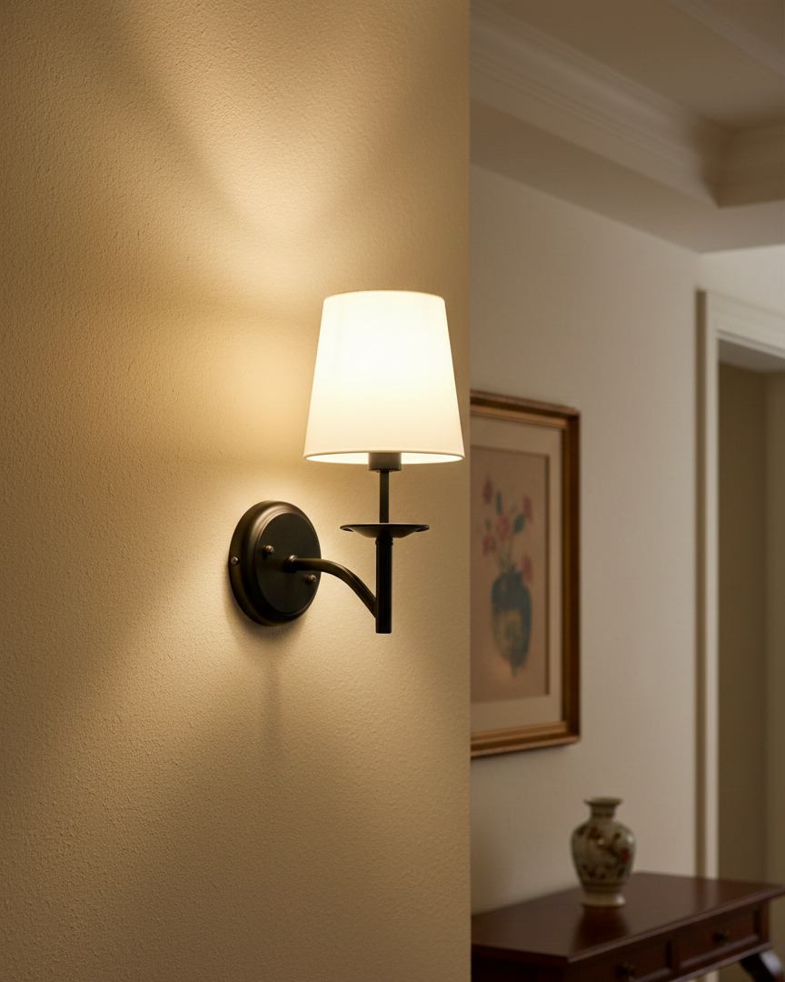 Đèn tường đài hoa nhám hiện đại SNT6378 toàn bộ phần thân và đế của mẫu được phủ một lớp sơn tĩnh điện đen nhám mịn màng, hiện đại và sạch sẽ...