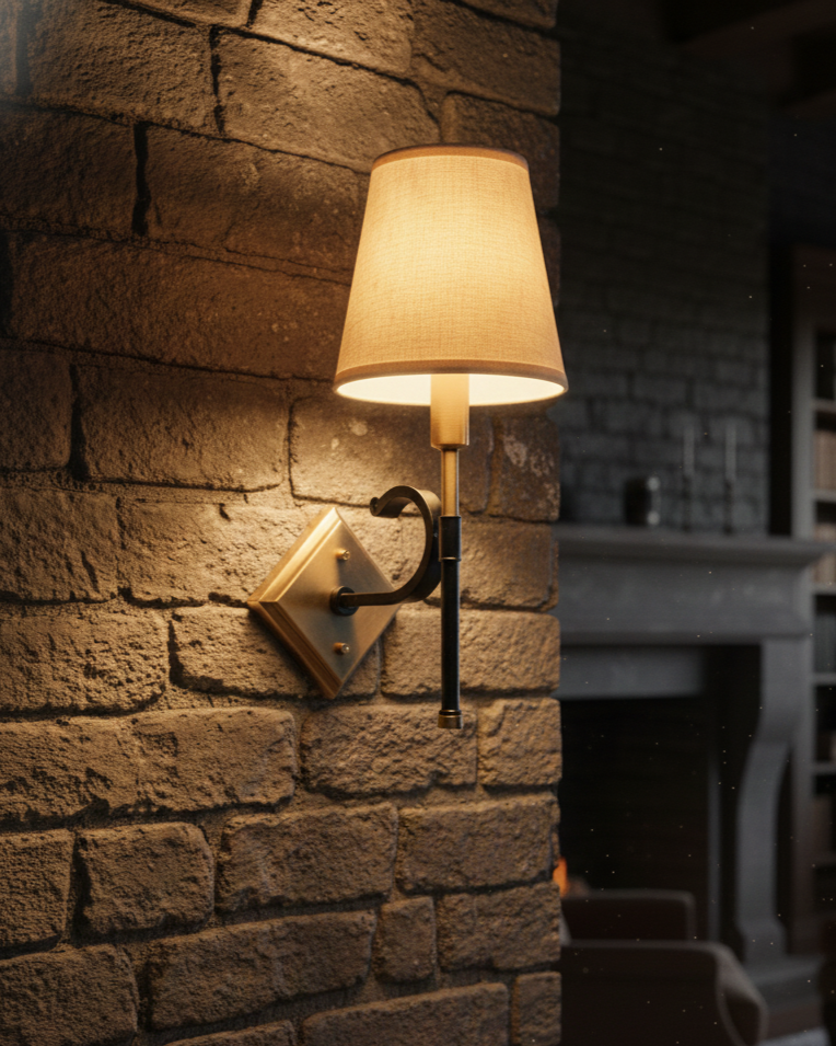 Đèn tường tân cổ kết hợp vàng đen SNT6382