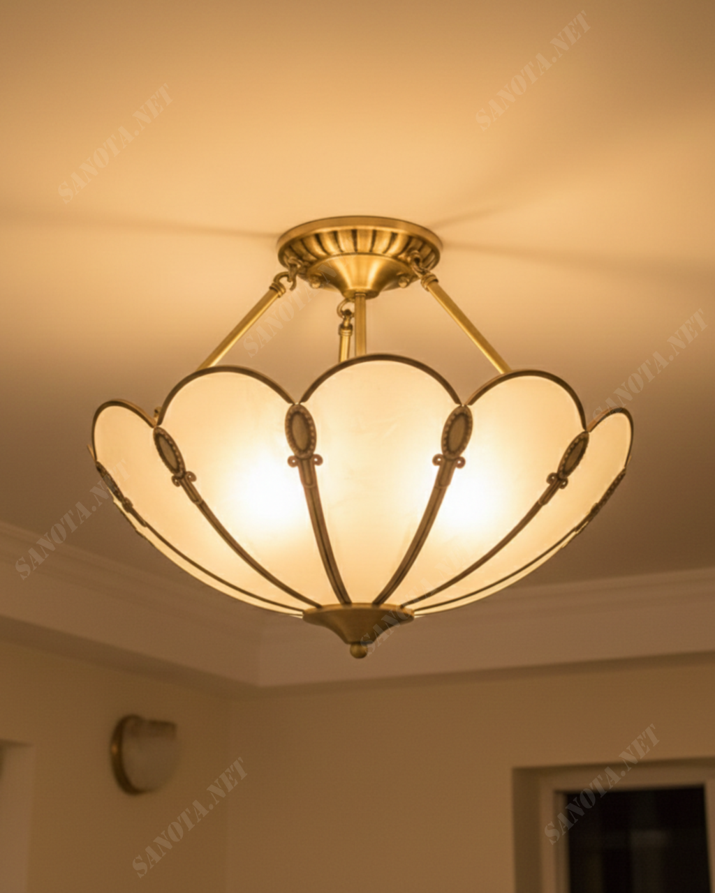 Đèn ốp trần bông sen vàng SNT5903 - Ảnh 3