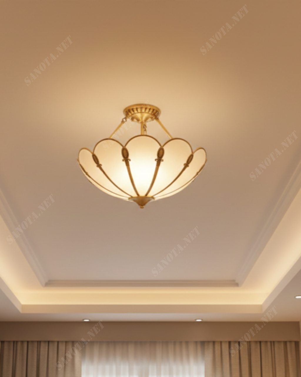 Đèn ốp trần bông sen vàng SNT5903 - Ảnh 4