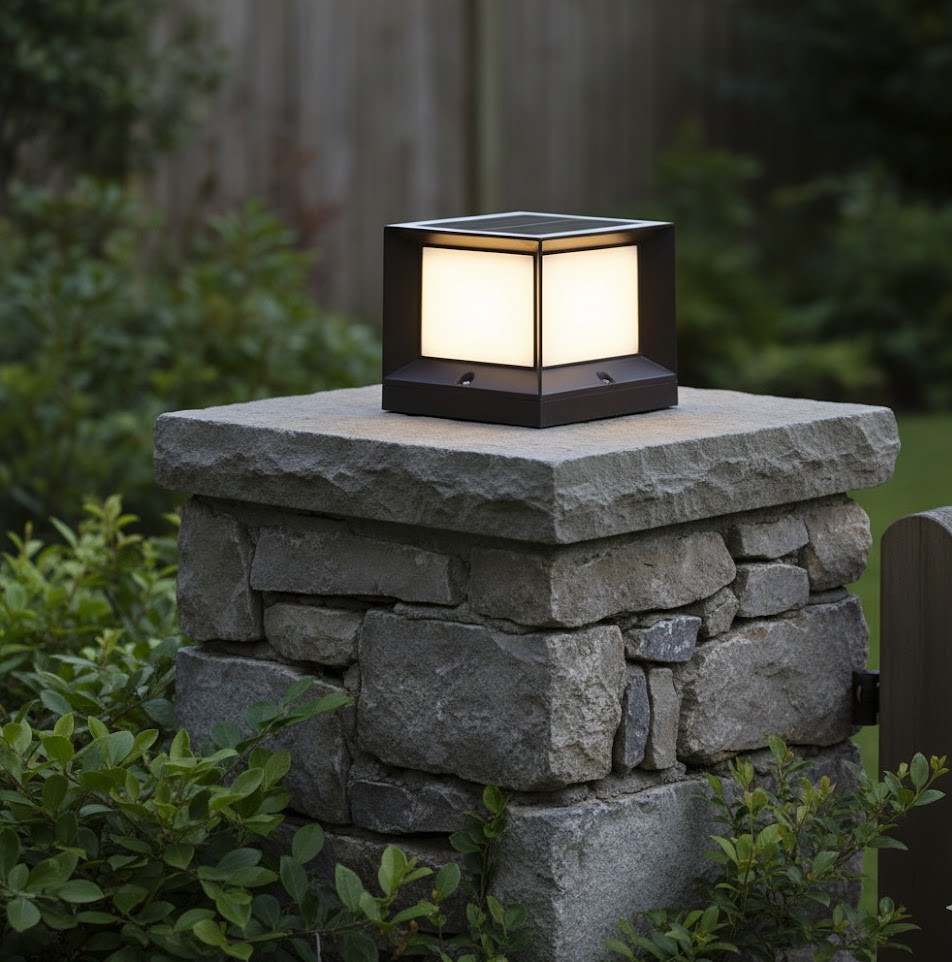 Đèn trụ cổng năng lượng mặt trời hiện đại SNT5738