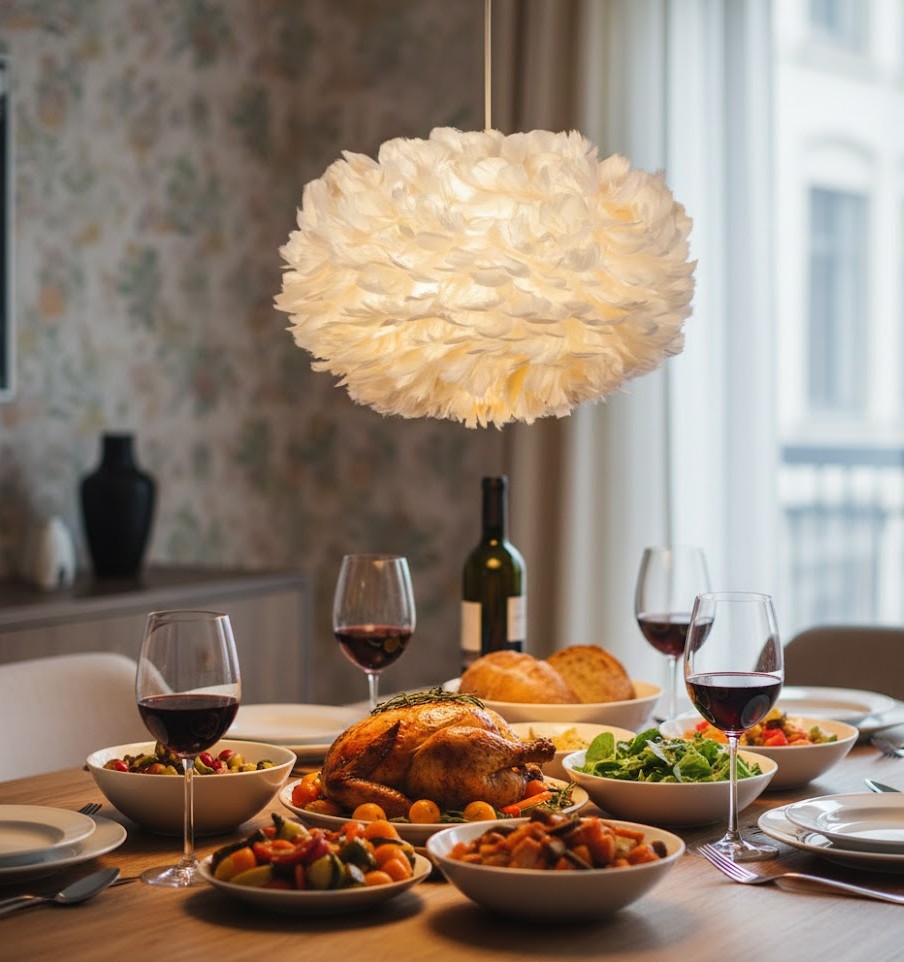 Đèn thả lông vũ độc đáo SNT6366