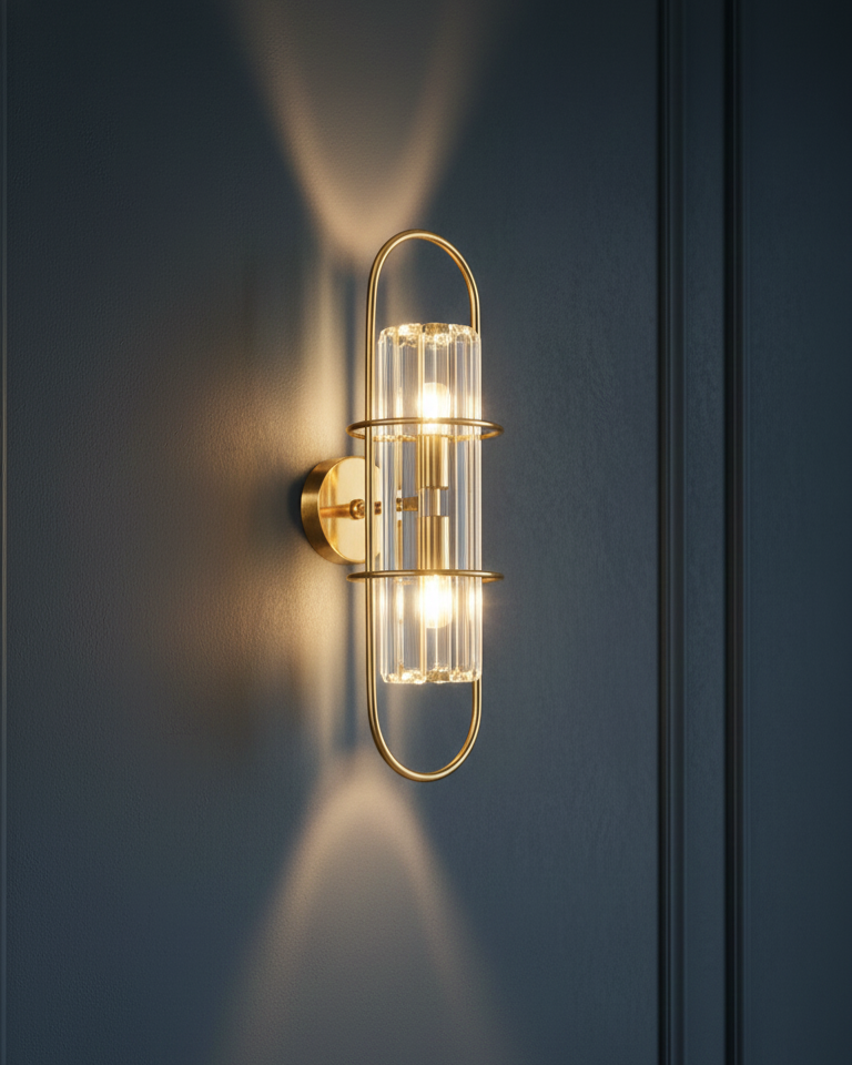 Đèn tường pha lê khung vòm hoàng gia SNT6397 với đặc điểm nổi bật nhất của thiết kế này chính là khung kim loại hình vòm bao bọc trọn vẹn phần thân...