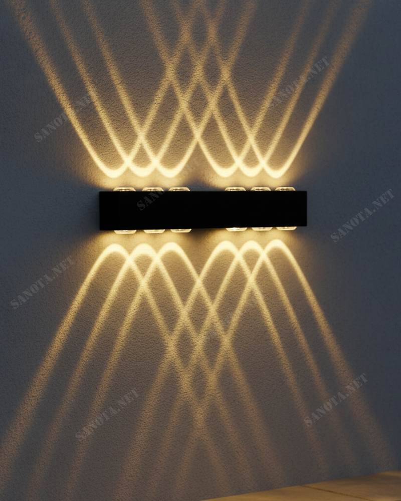 Đèn tường LED nghệ thuật ánh sáng đan chéo SNT6405