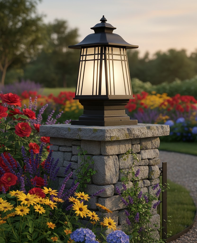 Đèn trụ cổng tân cổ điển cao cấp SNT6416