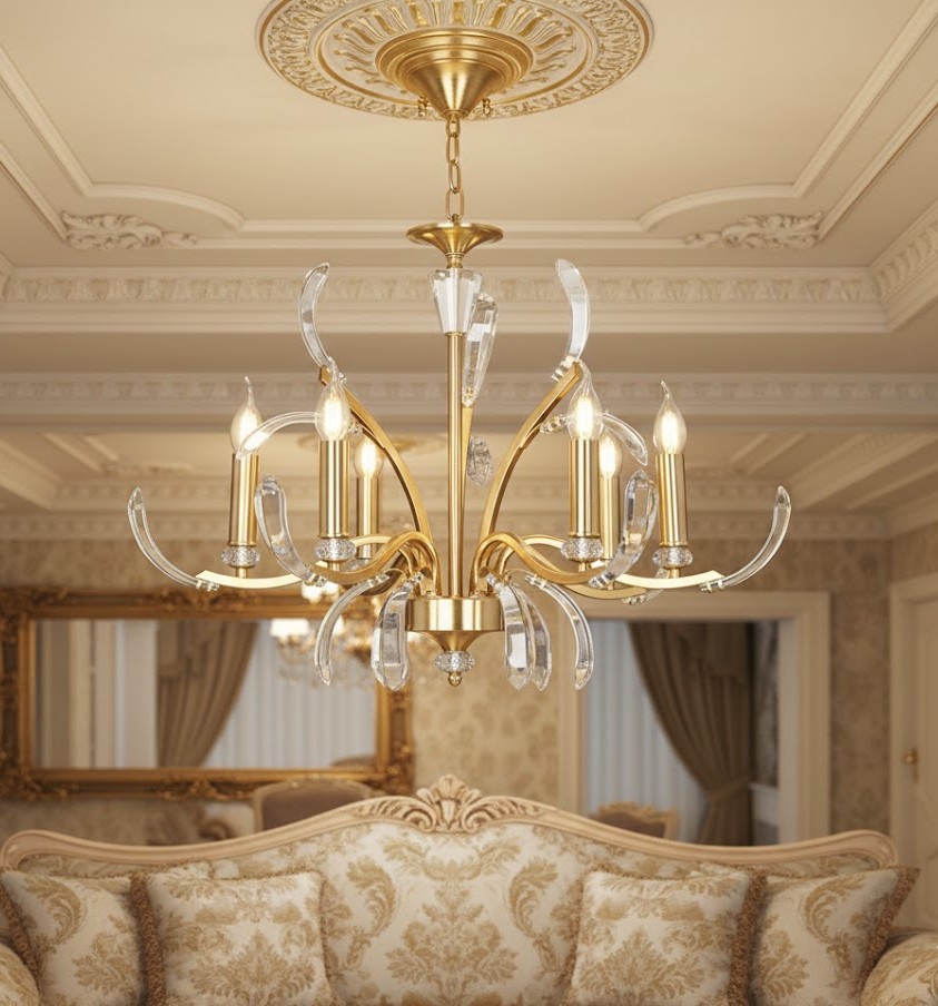 Đèn chùm tay nến nghệ thuật SNT6424