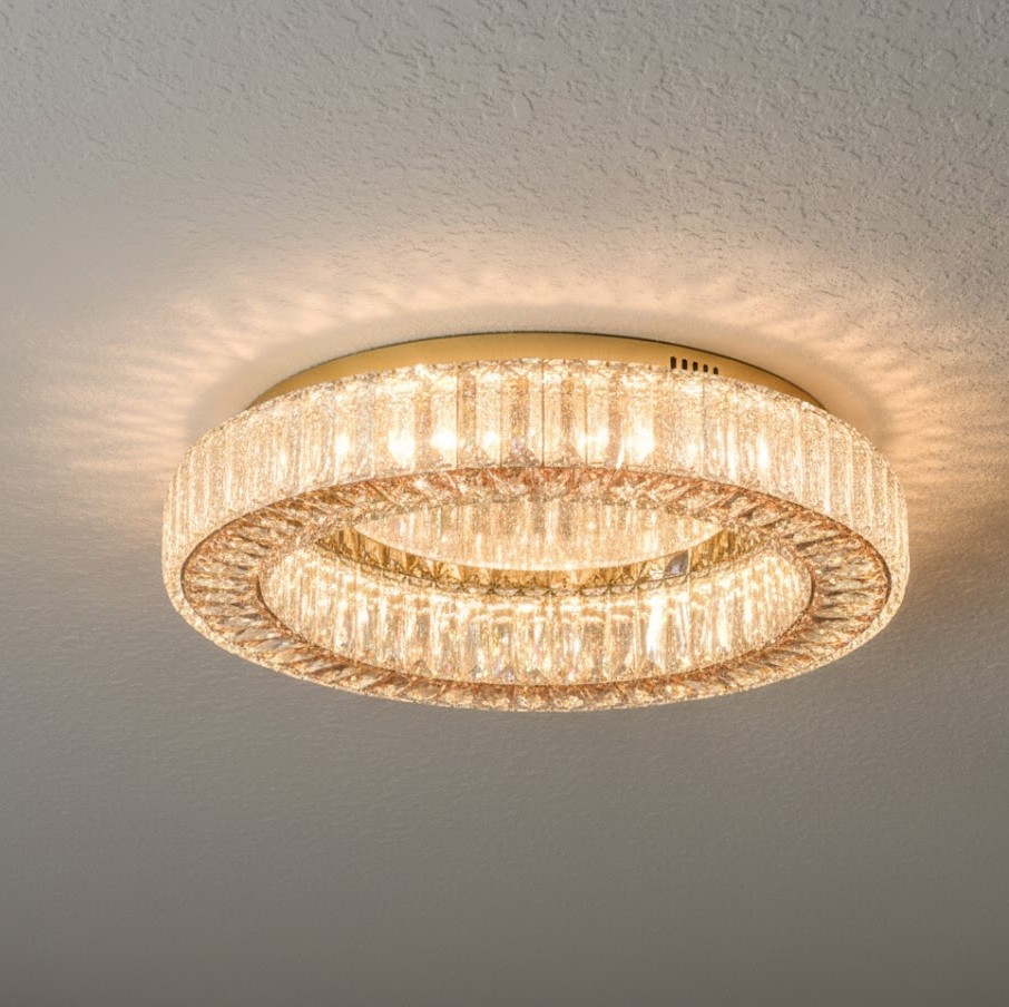 Đèn ốp trần pha lê vòng độc đáo SNT6454