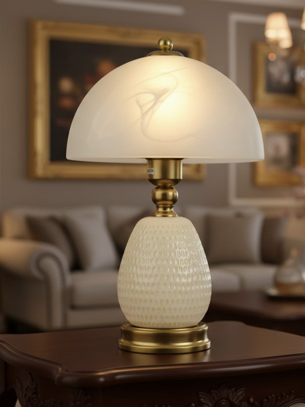 Đèn bàn nấm sữa ngọc SNT6461