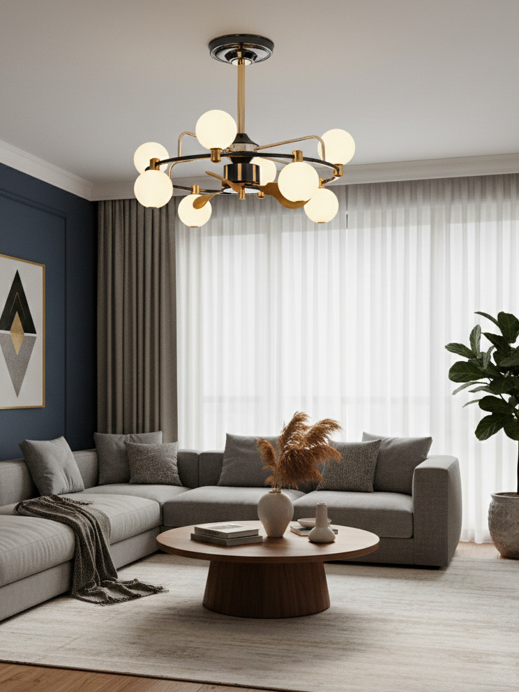 Quạt trần đèn Đa Cầu Hoàng Kim SNT6506