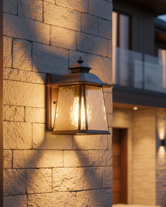 Đèn tường ngoài trời đồng cổ điển SNT5911