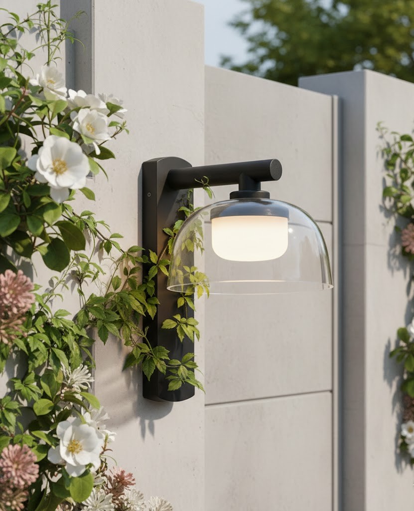 Đèn vách ngoài trời chao trong hiện đại SNT6475