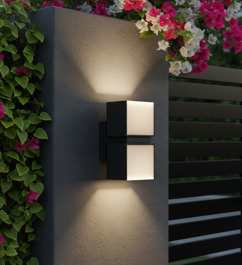 Đèn hắt tường hình học hiện đại ngoài trời SNT6478