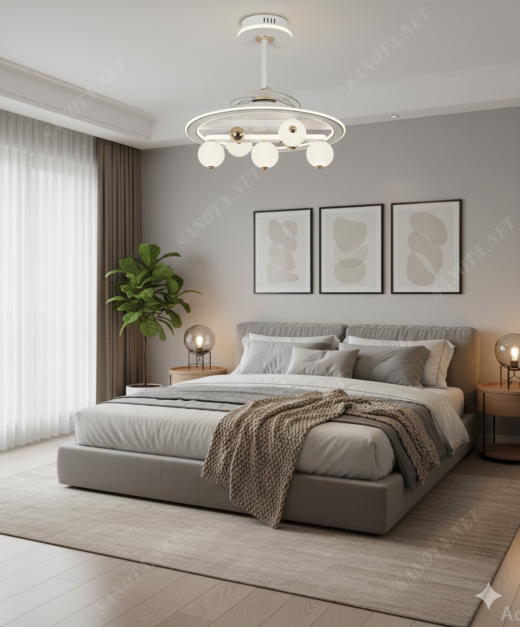 Quạt trần đèn Cầu Quang Hòa SNT6509 - Ảnh 2