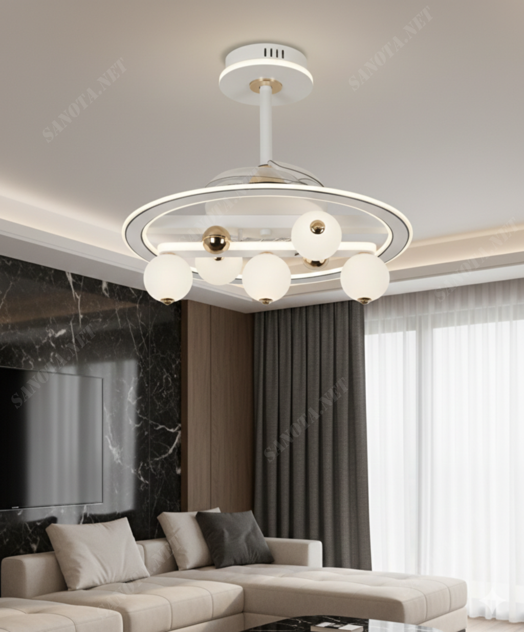 Quạt trần đèn Cầu Quang Hòa SNT6509 - Ảnh 3
