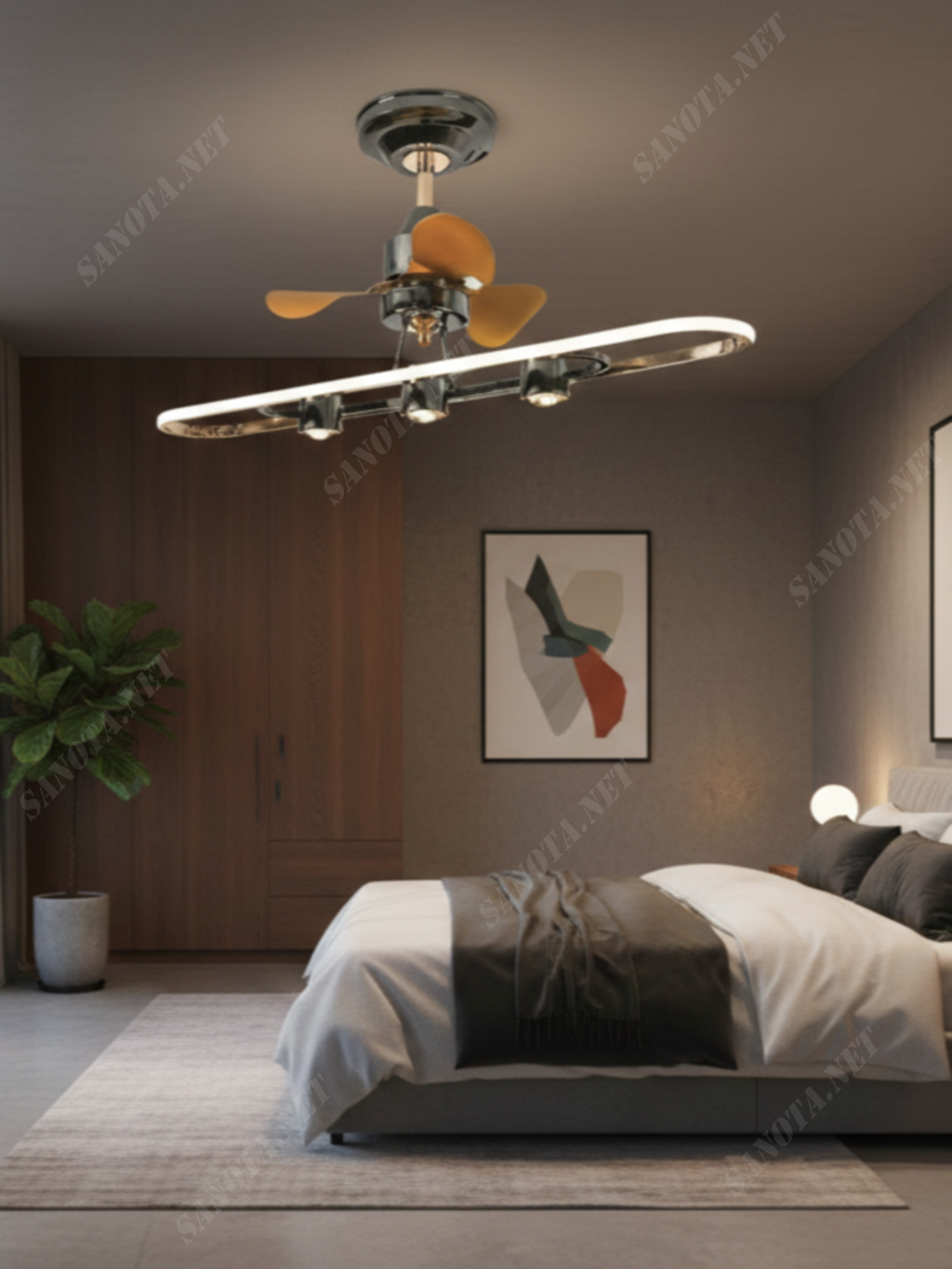 Quạt trần đèn Vành Thanh Quang SNT6516 - Ảnh 2